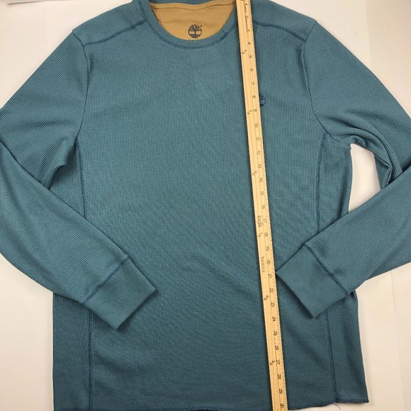 NEW -Timberland Cozy Thermal Long Sleeve Waffle Knit Muscle Henley Preppy Y2K - Picture 8 of 13